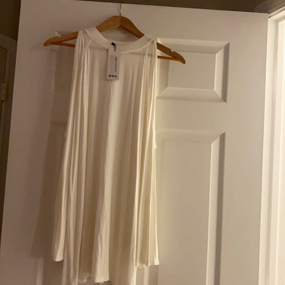 Cream Cotton Top with T-shirt Feel